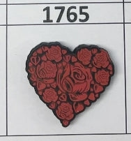 1765- Rose Heart Focal Bead