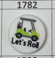 1782- Let's Roll Golfcart Focal Bead