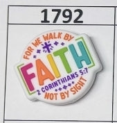 1792- Walk By Faith Focal Bead