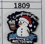 1809- Just Having a Meltdown Focal Bead