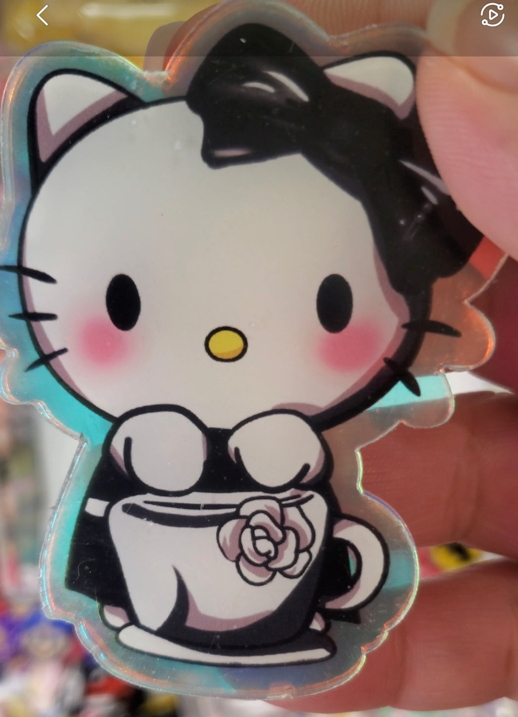 Black and White Kitty Acrylics