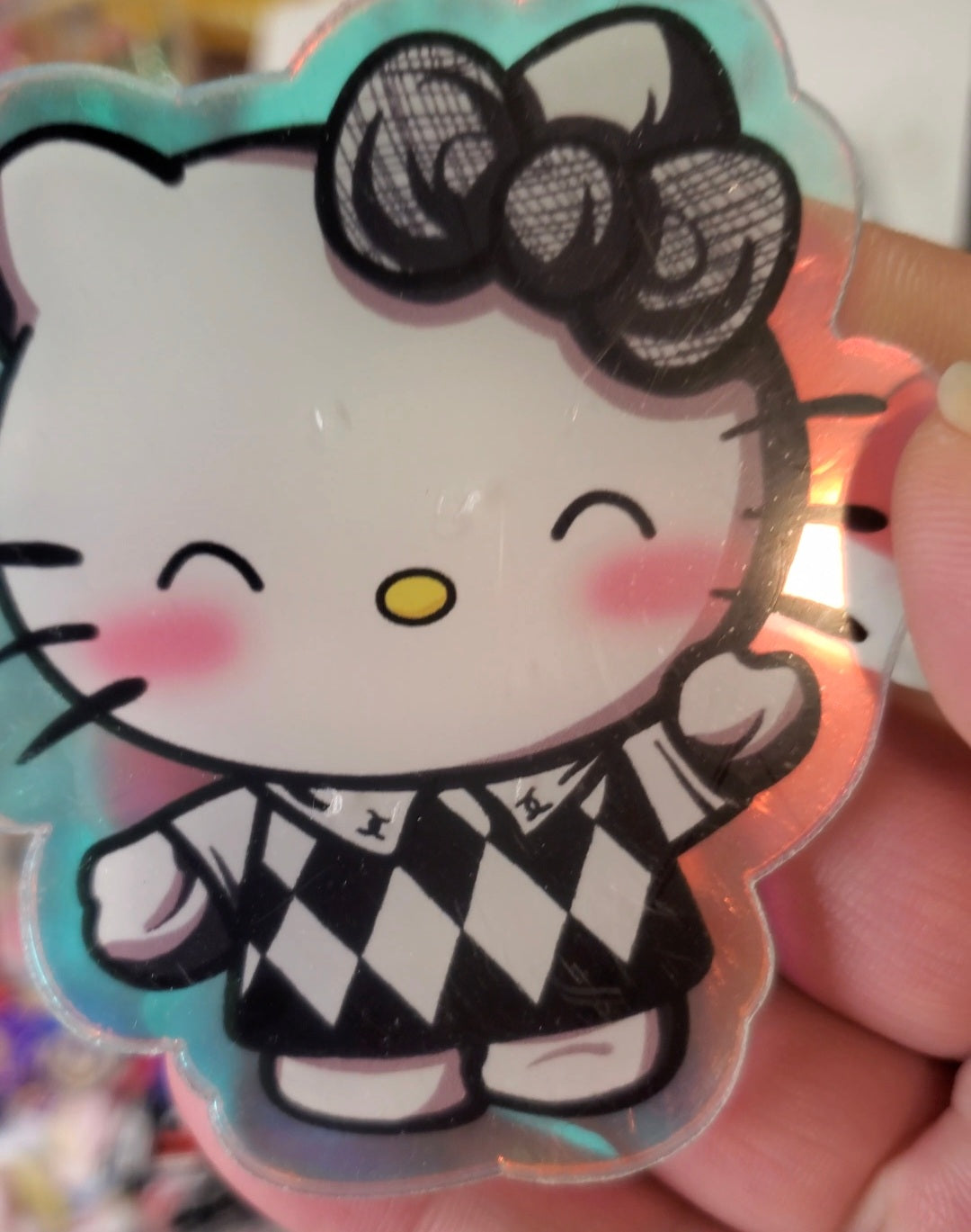 Black and White Kitty Acrylics