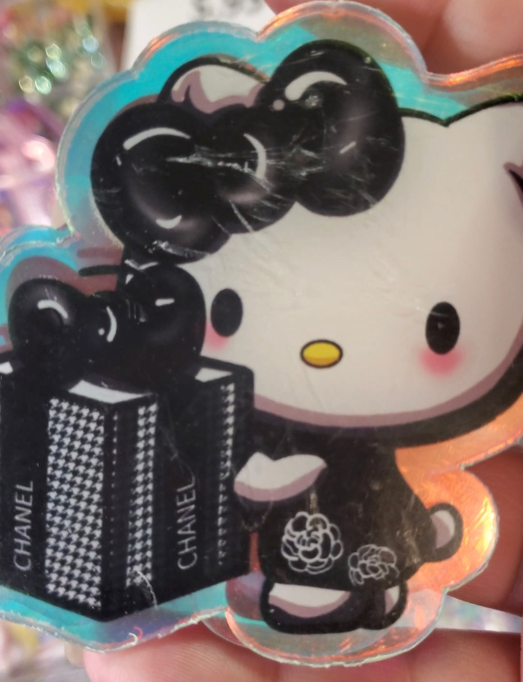 Black and White Kitty Acrylics