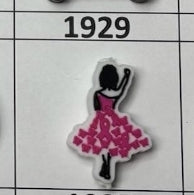 1929- Cancer Ribbon Skirt Focal Bead