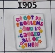 1905- 99 Problems Focal Bead