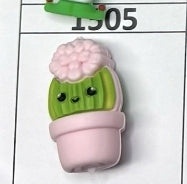 1505- 3D Cactus Focal Bead