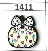 1411- Cream Polka Dot Focal Bead