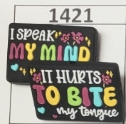 1421- I Speak My Mind Focal Bead