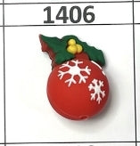 1406- 3D Christmas Ornament Focal Bead