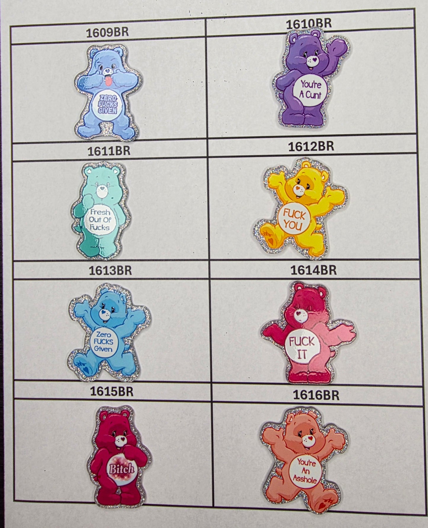 0000- Acrylic Flatback Catalog
