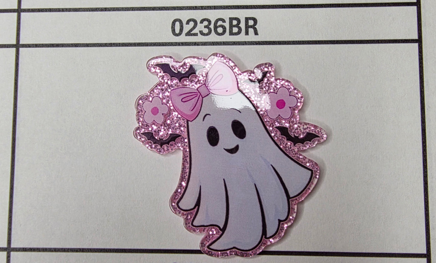 0236BR Pink Bow Ghost