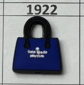 1922- K Spade Blue Purse Focal Bead