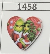 1458- Green Couple Focal Bead