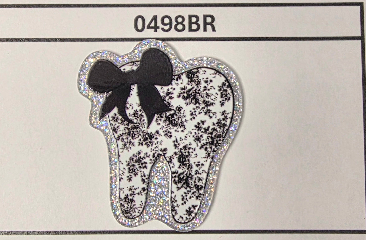 0498R- Tooth Black Bow