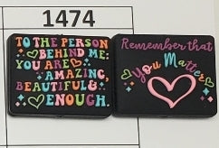 1474- Remember You Matter Focal Bead