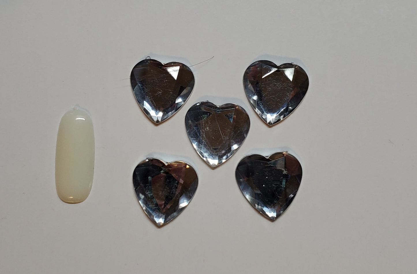 Hearts- resin facet flatback