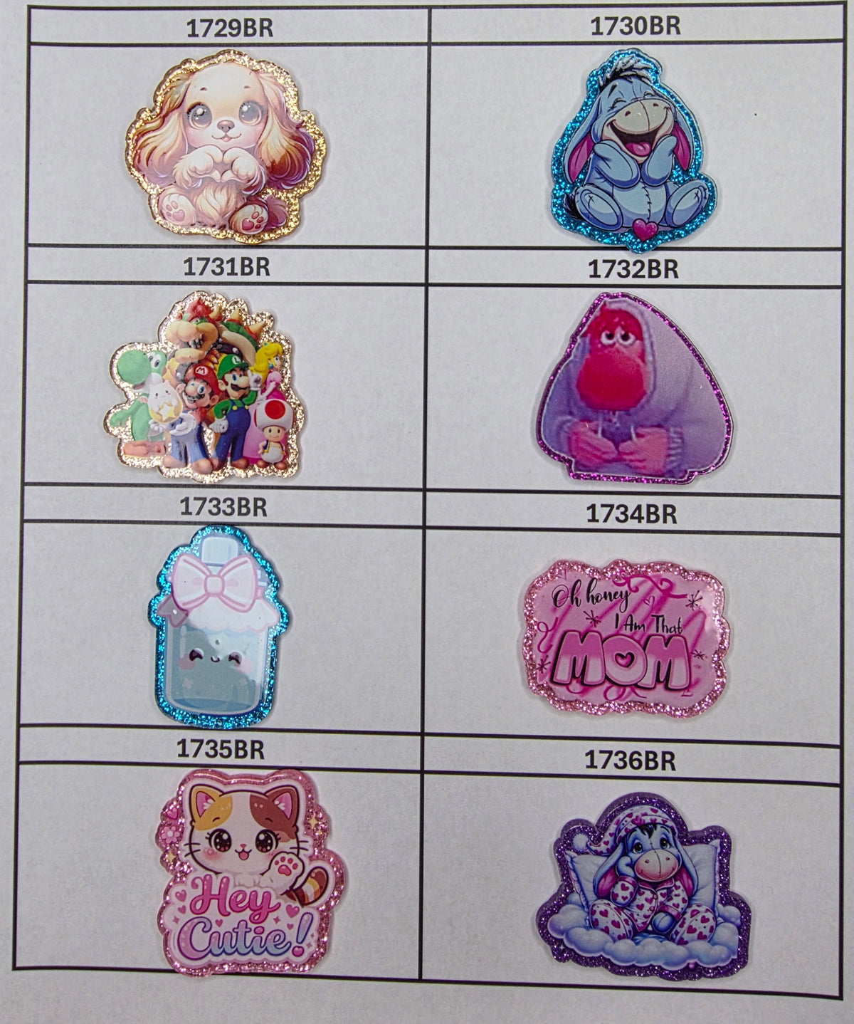 0000- Acrylic Flatback Catalog