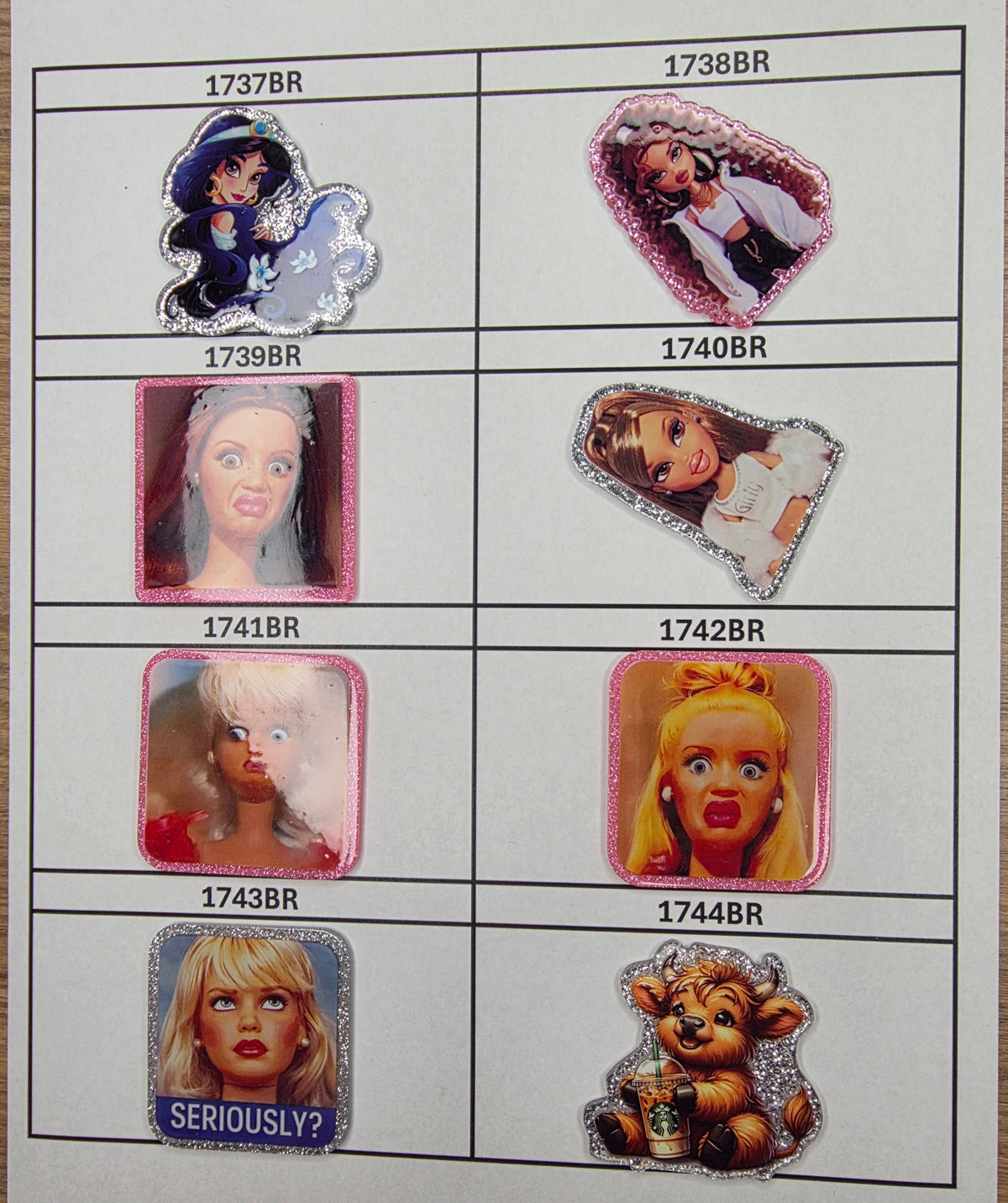 0000- Acrylic Flatback Catalog