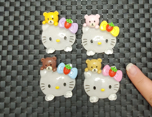 Kitty w Bear- glows in dark