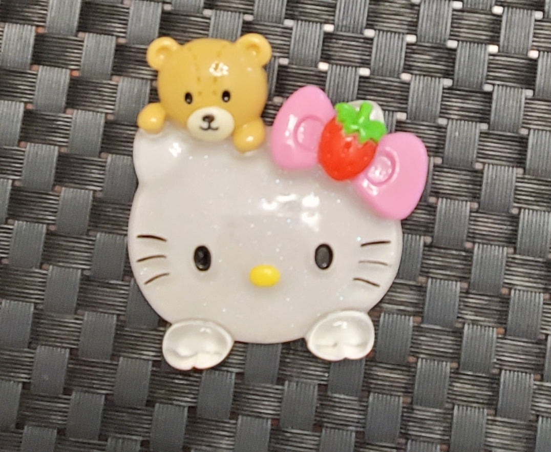 Kitty w Bear- glows in dark