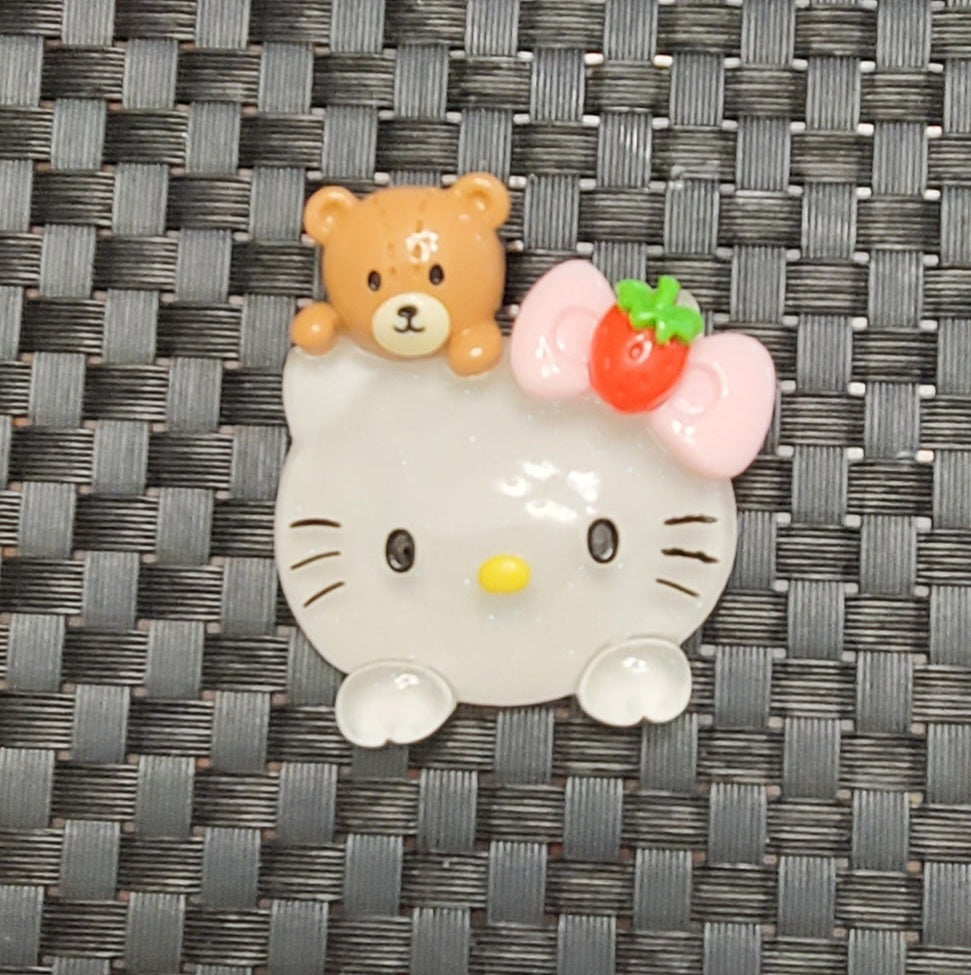 Kitty w Bear- glows in dark