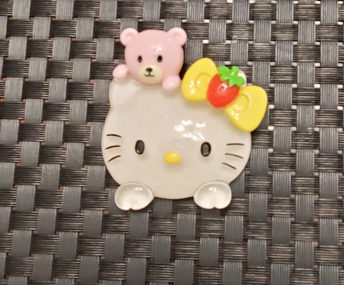 Kitty w Bear- glows in dark