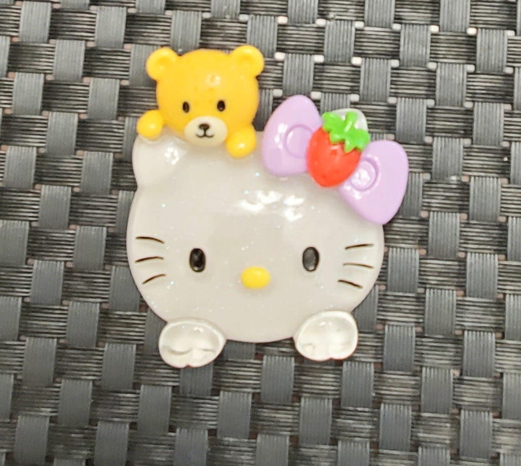 Kitty w Bear- glows in dark