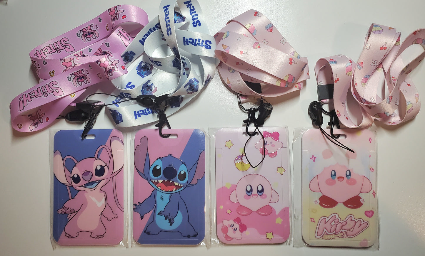 Stitch & Kirby ID Bagde