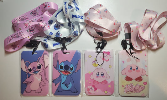 Stitch & Kirby ID Bagde