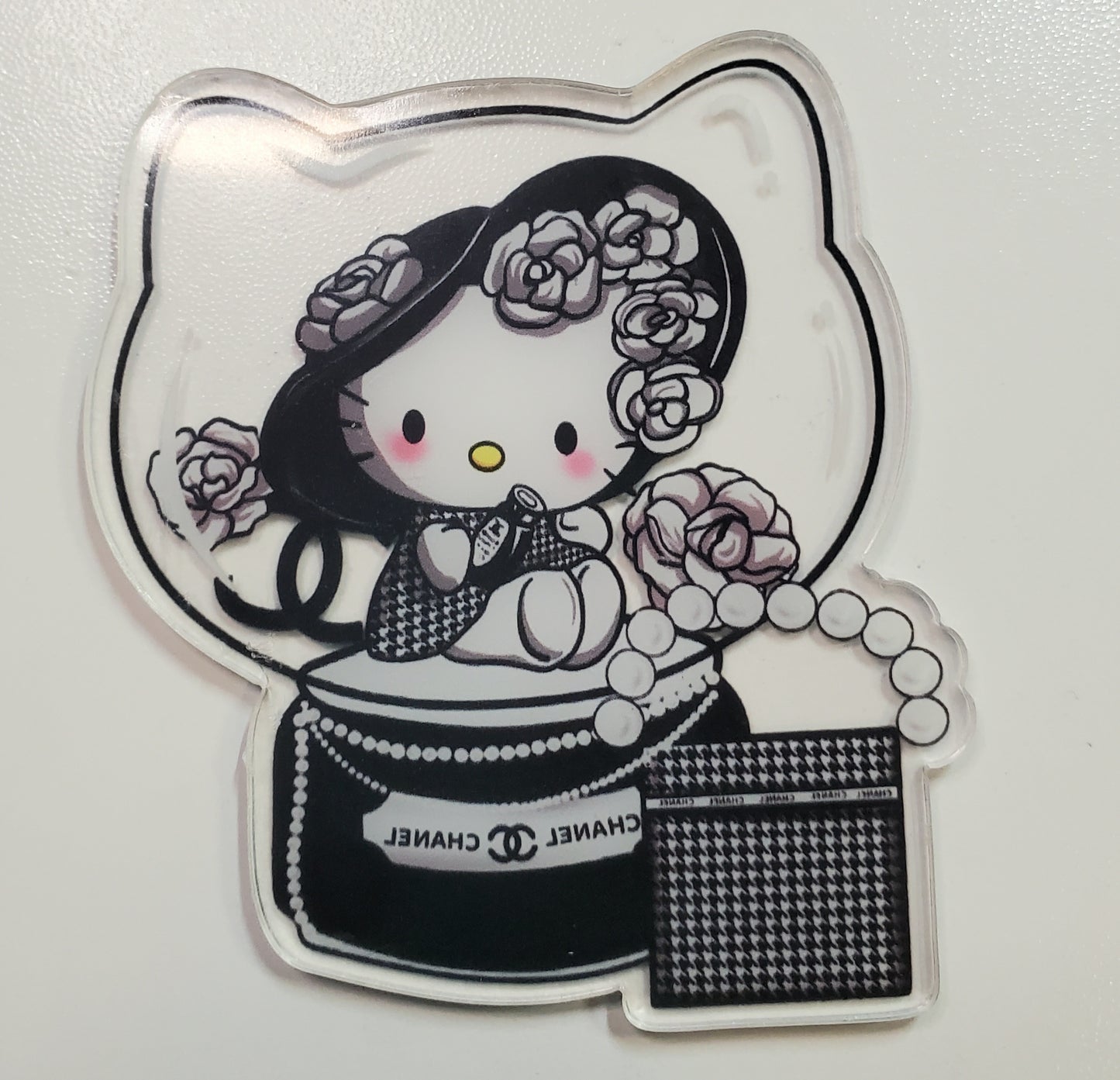 Black and White Kitty Acrylics