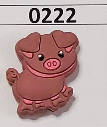 0222- Dark Piggy Focal Bead