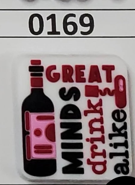 0169- Great Minds Drink Alike  Focal Bead