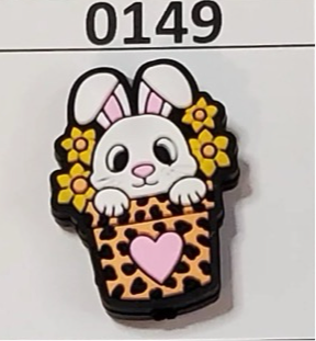 0149- Rabbit with Leopard Pot Focal Bead