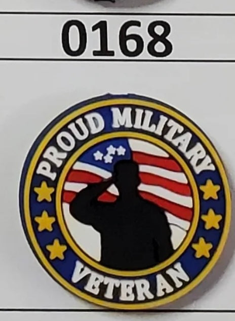 0168- Proud Military Veteran Focal Bead