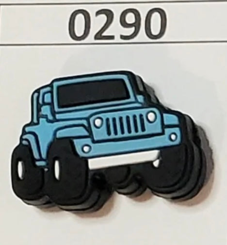 0290-  Teal Jeep Focal Bead