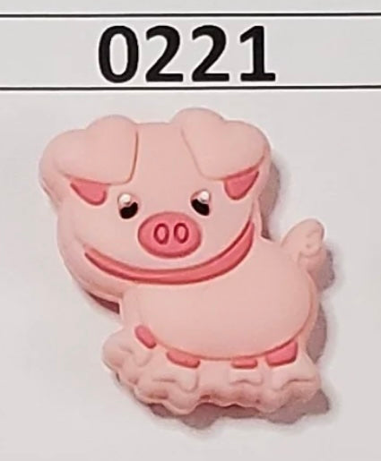 0221- Light Piggy Focal Focal Bead