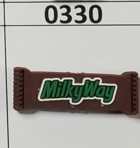 0330-  Milky Candy Bar Focal Bead