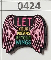 0424-  Let Your Dreams Be Your Wings Focal Bead