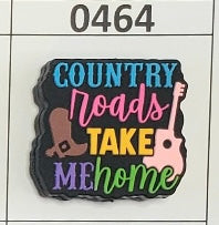 0464- Country Roads Take Me Home Focal Bead