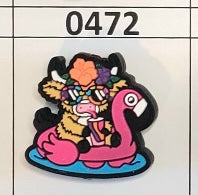 0472-  Cow Flamingo Float Focal Bead