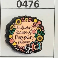 0476-  Autumn Leaves and Pumpkin Please Focal Bead