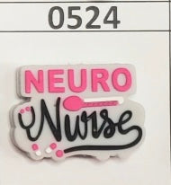 0524-  NEURO Nurse pink Focal Bead
