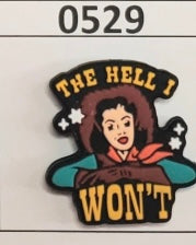 0529-  The Heck I Won’t Cowgirl Focal Bead