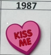 1987- Kiss Me Heart Candy Focal Bead
