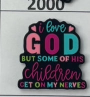 2000- I Love God Focal Bead