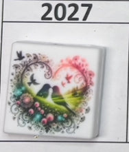 2027- Love Birds Focal Bead