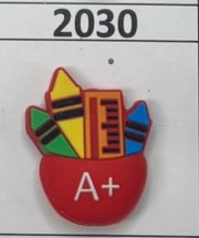 2030- 3D Teacher Apple Focal Bead