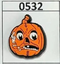 0532-  Jack O Lantern Pumpkin Focal Bead