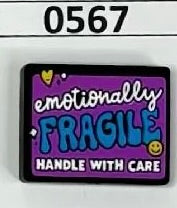 0567-  Emotionally Fragile Handle With Care Focal Bead