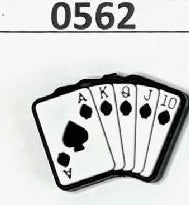 0562-  Royal Flush Deck of Cards Focal Bead